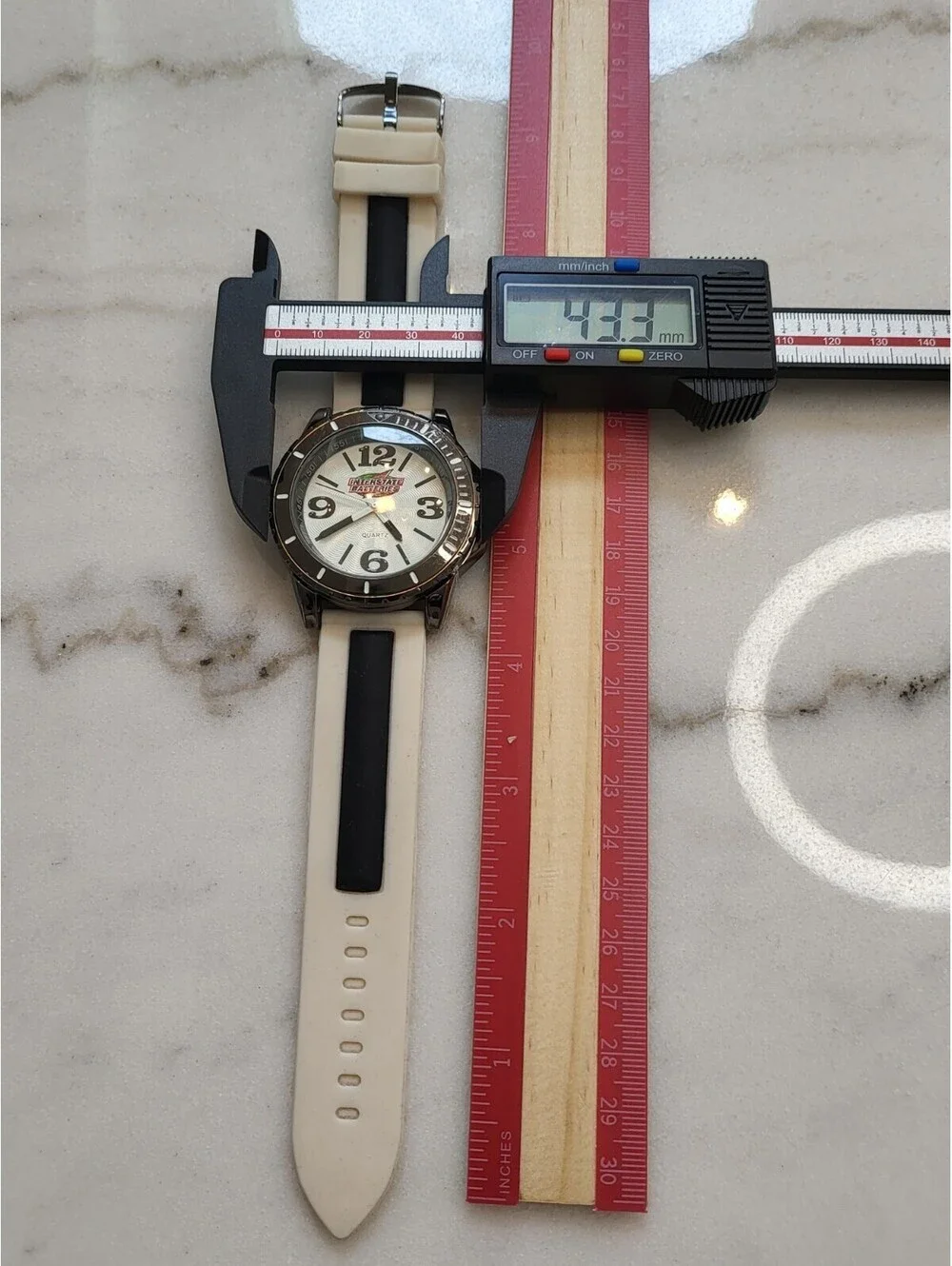Men's Quartz Watch Working NewBattery Automobilia 44mm Interstate Batteries NWOT